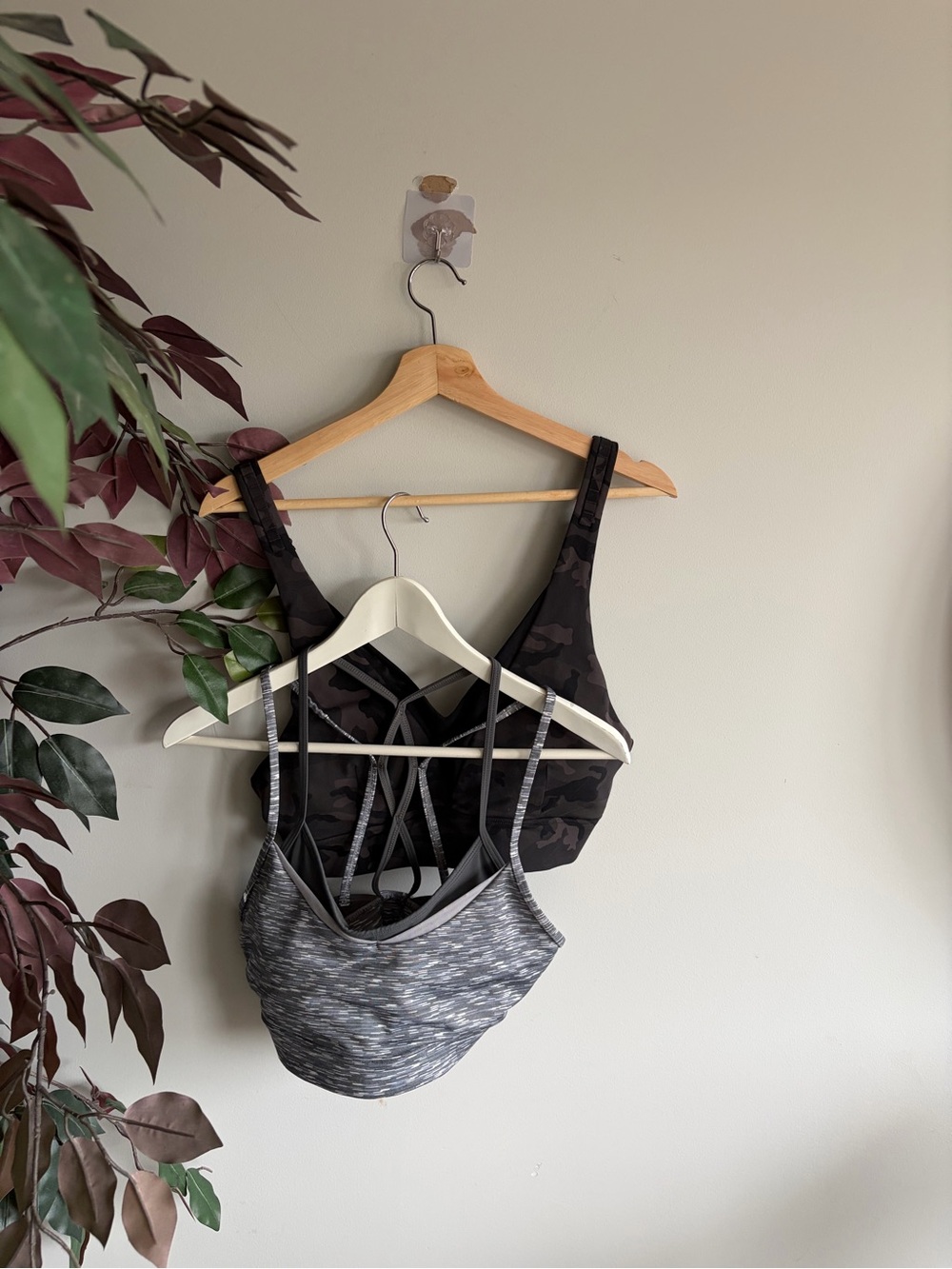 ZYIA Black Camo Strappy Sports Bra
